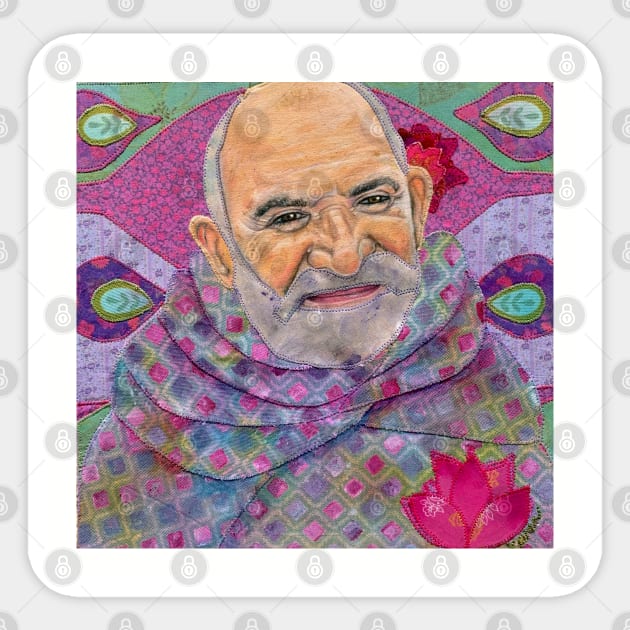 Baba Neem Karoli Sticker by karenpaytonart